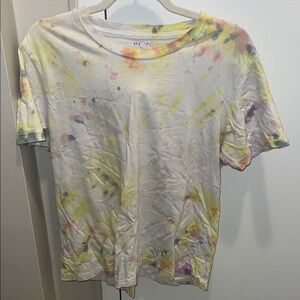 White Tie-Dye Short Sleeve Women's Tee